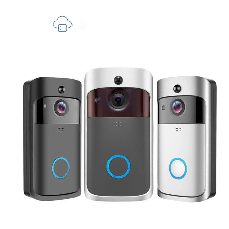 Wireless wifi intelligent video doorbell voice intercom remote monitoring doorbell set