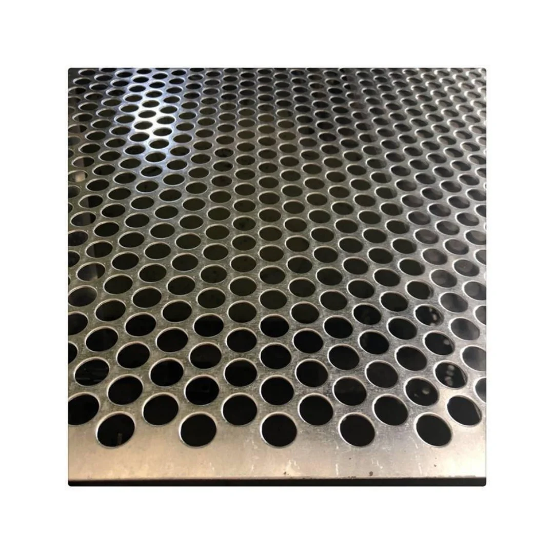 Honeycomb perforated Corten steel plate