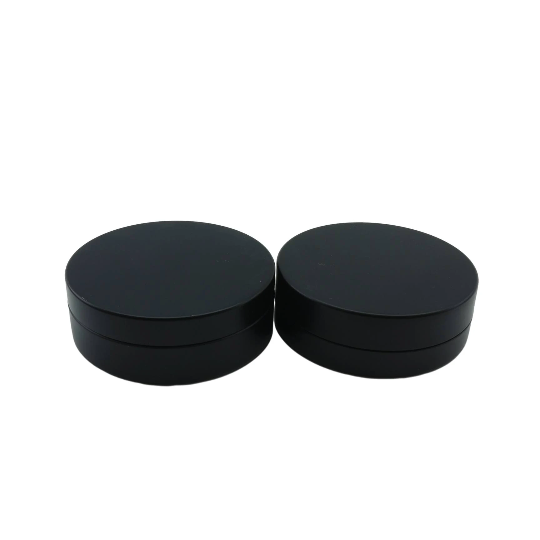 100ml matte black aluminum tin with slip top for cosmetic container