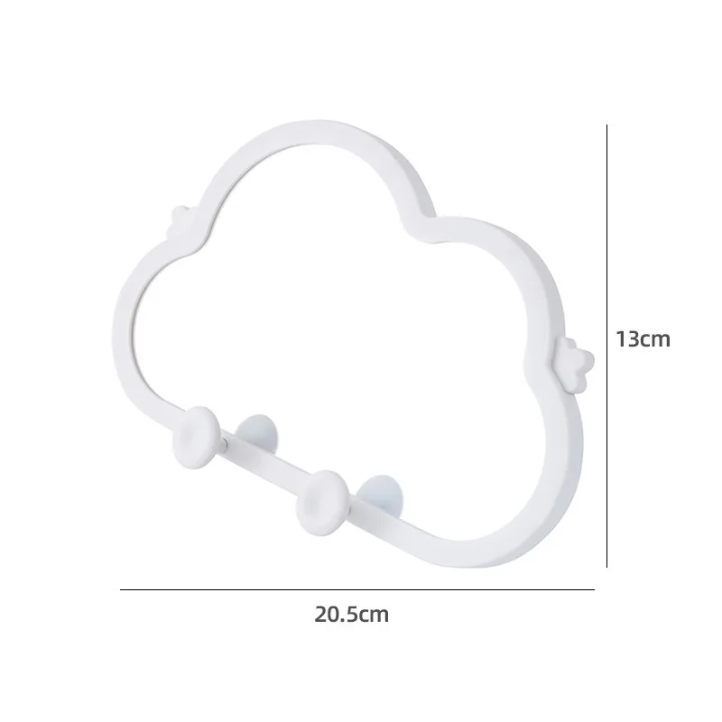 Cloud Cute White Table Mirror Single Sided Wall Mirror Daily Multifunction Support Makeup Mirror