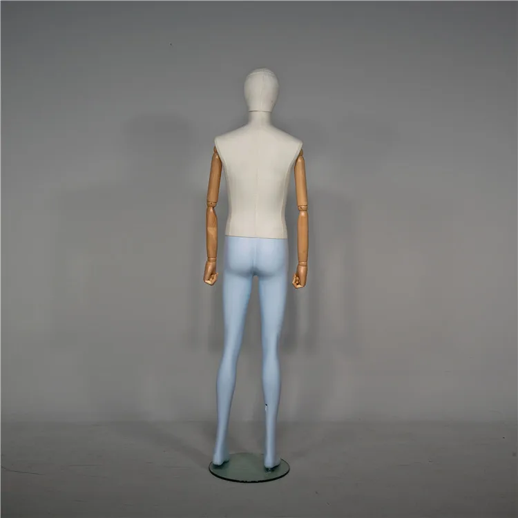 Best Selling Wooden Articulated Arms Velvet Fabric Tailoring Foam men Dummy Mannequin for clothing stores