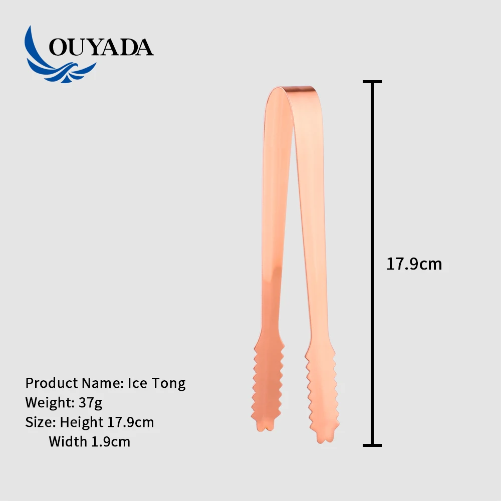 Factory Direct custom kitchen mini rose gold stainless steel metal food service salad tongs