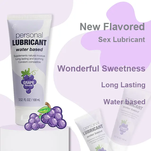Натуральный Оральный гель, новый ароматизированный виноградом, фирменная этикетка, гладкий нулевой остаток рН, сбалансированный Анальный Смазка на водной основе, смазка для секса