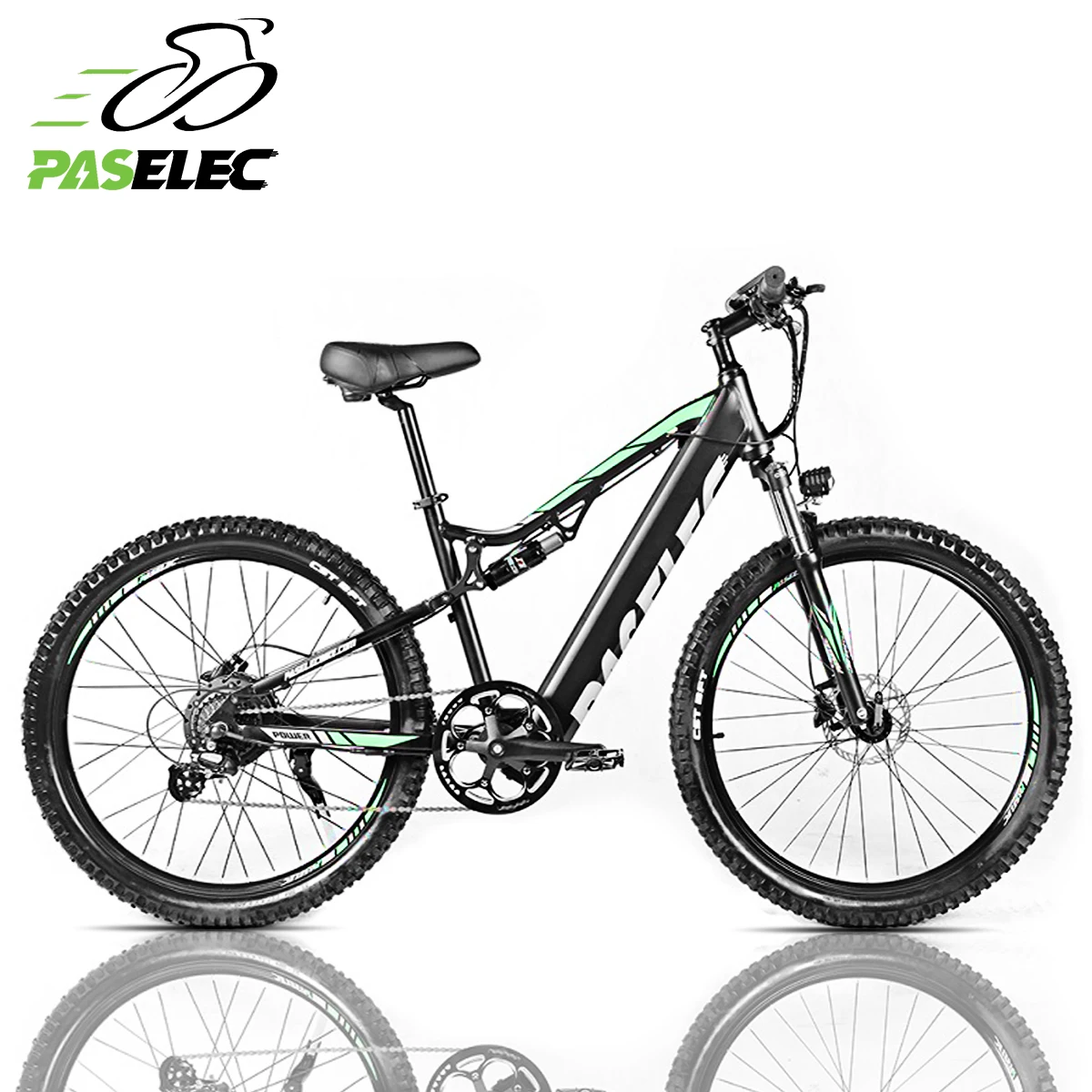 27.5Inch Wheels Mountain Bike, Aluminum Frame, 9-Speed Rear Deraileur full suspension ebike