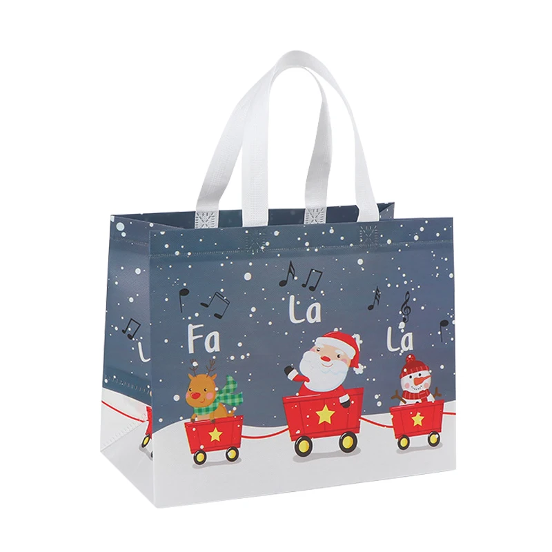 Christmas Non Woven Bag folded environmental protection non-woven shopping bags