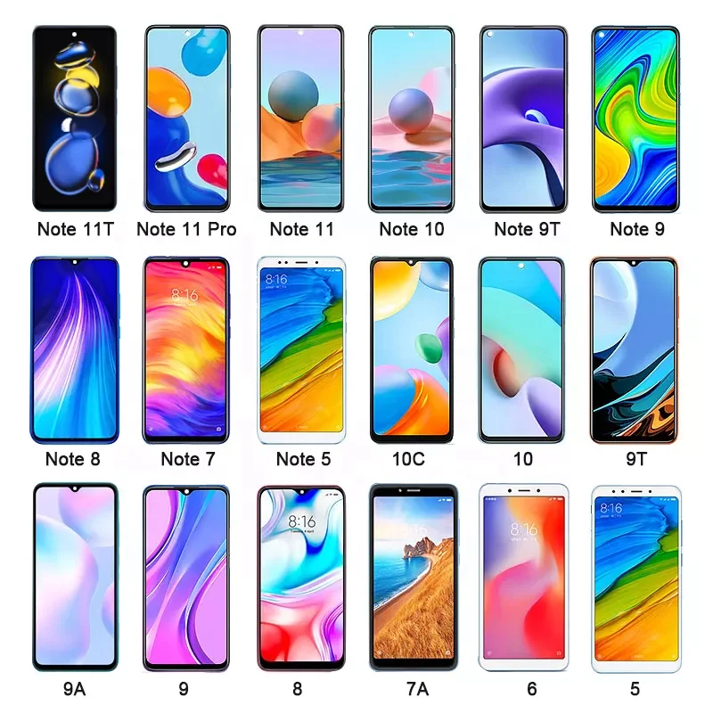 TEMX Mobile LCD Touch Screen for Samsung Galaxy Replacement LCDs Screens Display for iPhone Cell Phone Screen for Xiaomi Redmi