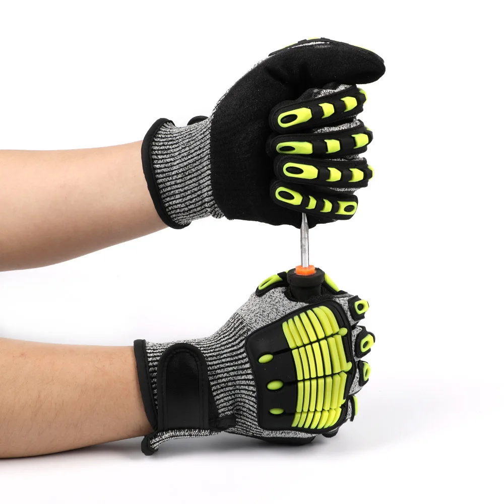Oil Field TPR Anti Impact Working Protection Gloves Industrial Gloves