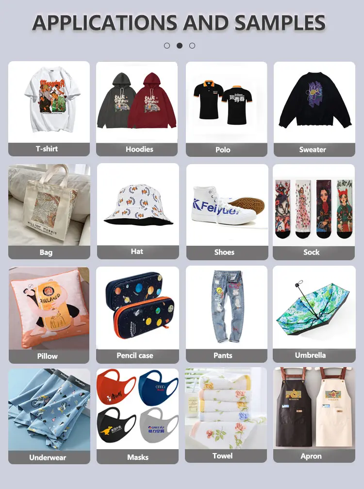 Digital DTG Textile/cotton Printer on T-shirt pants canvas A2 A3 printing machine heat press machine