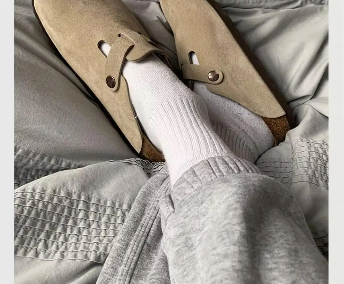 QY517 2024 классические Сабо обувь женские мужские сабо Сабо маны из коровьей замши кожаные плоские Противоскользящие тапочки