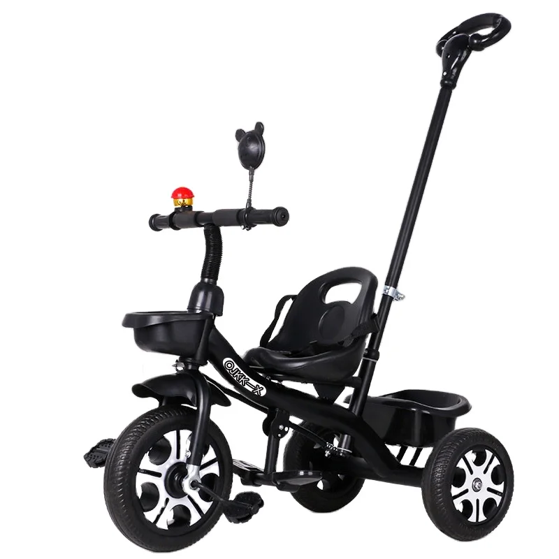 Kids Baby 3 in 1 Handle Tricycle Car Eco-Friendly 98cm Basket Bikes Pedal Bike Children Toddler Walking Balance Bicycle