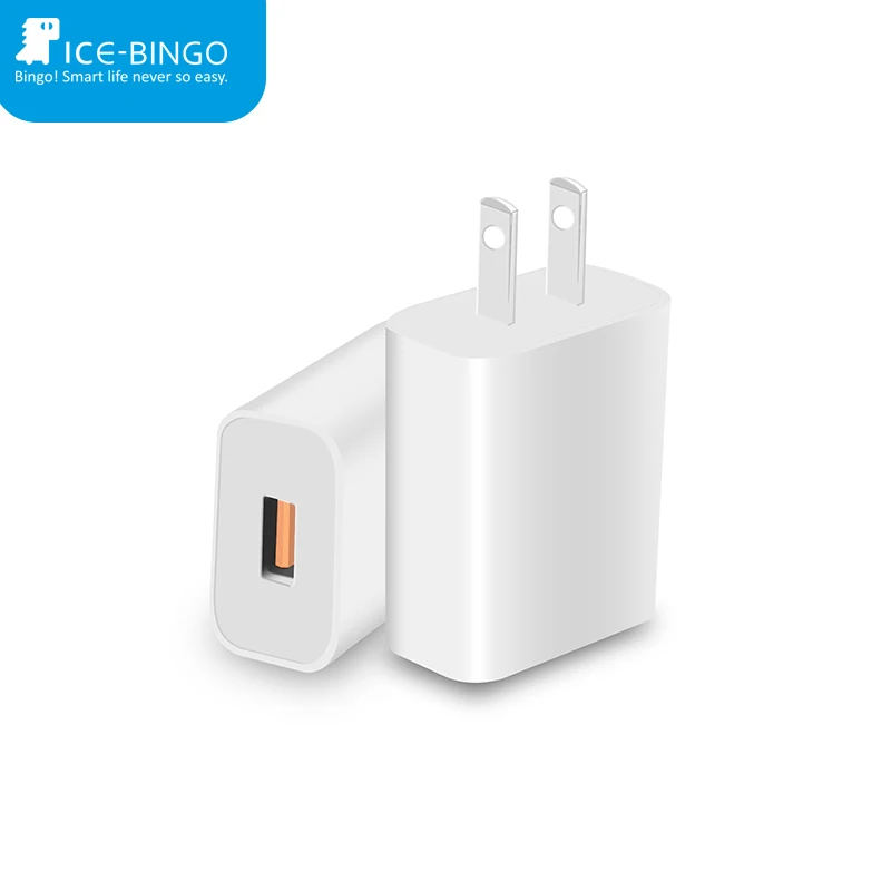 Ice-Bingo USB Charger Quick Charge 3.0 Fast Charger EU Plug Single USB Port Fast Charging for iPhone  US Plug