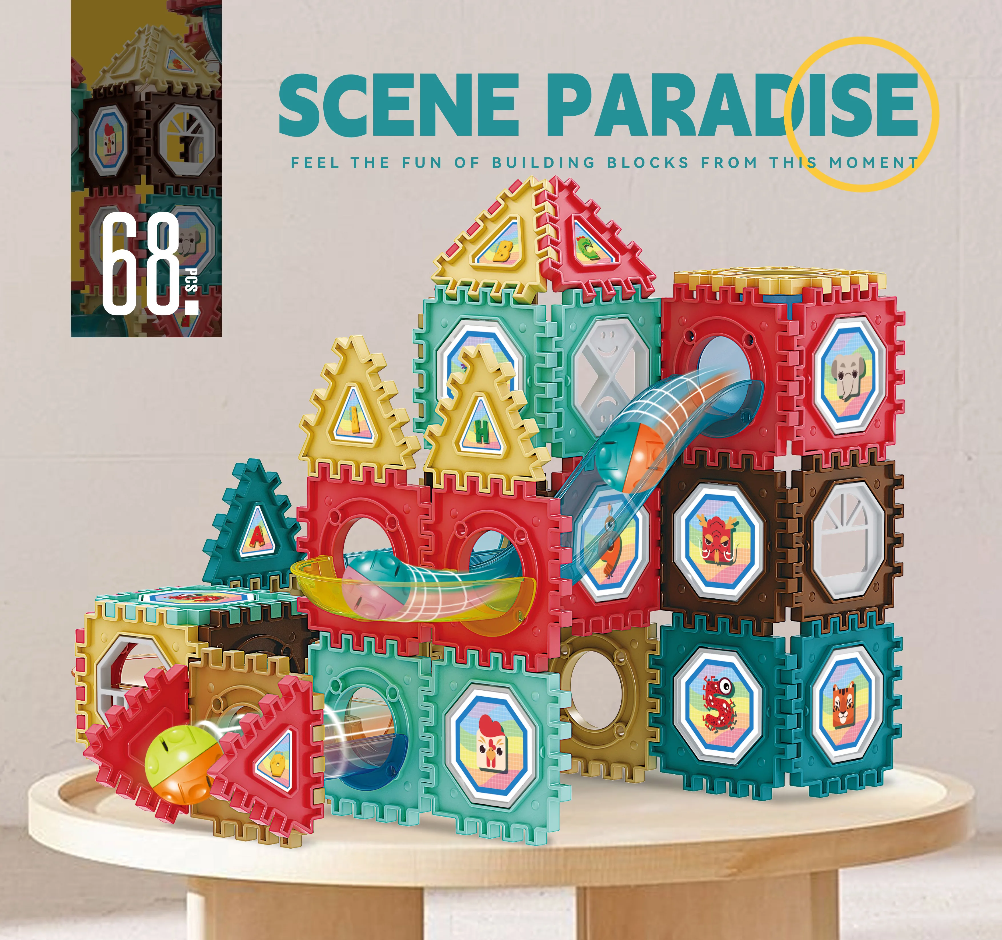 228 PCS STEM Building Toys Marble Runs Track Building Blocks DIY Educational OEM ODM Learning Toys for Kids