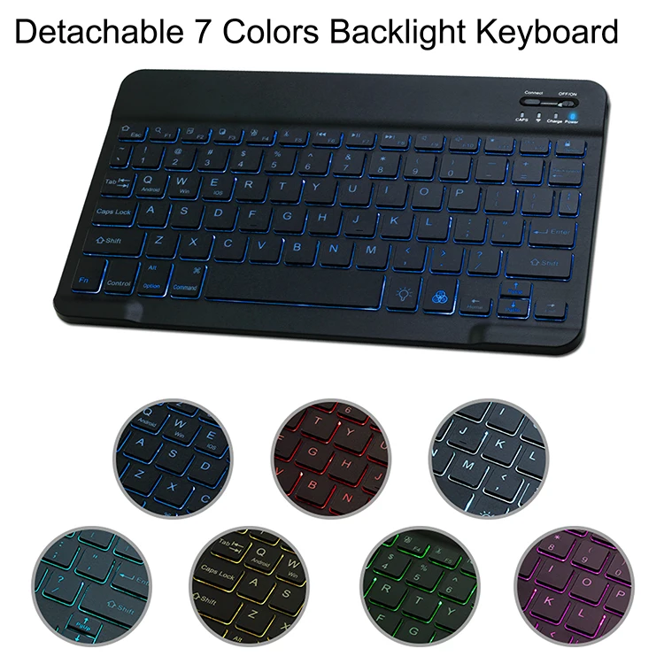 For iPad 8th Generation Keyboard Case 2020 10.2 Inch 7th Generation Air 3 Pro 10.5 Compatible With 7 Color Backlit