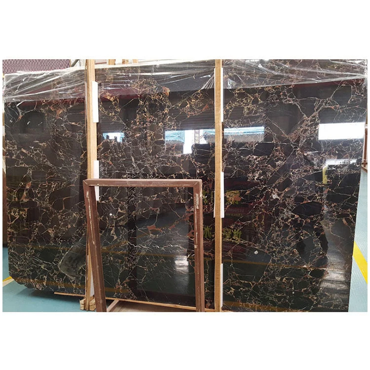 Portoro/porto Black Marble With Gold/golden Vein Marble Flooring Tile Wall Cladding Glossy Black Gold Marble Tiles