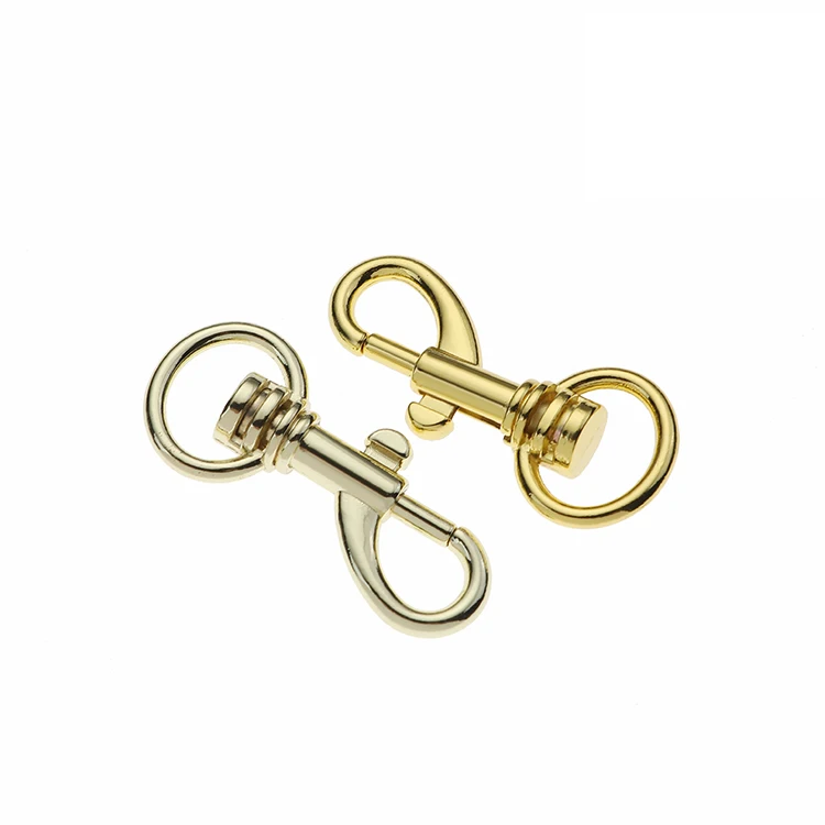 Factory Selling Handbag Hardware Rotating Swivel Carabiner Hook Multi Color Keychains Dog Leash Clips