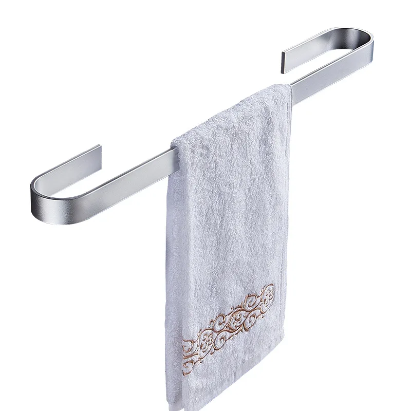 
Wholesale manufacturer silver towel rack 60cm aluminum bathroom single towel bar bath towel rail 