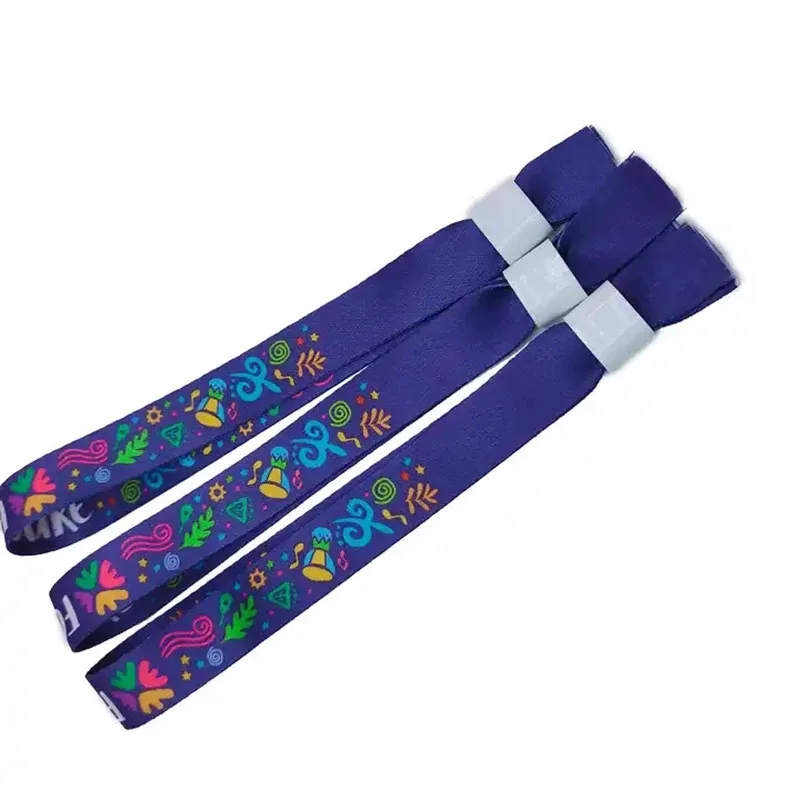 Eco-friendly custom festival fabric wristband event woven wrist band for concert
