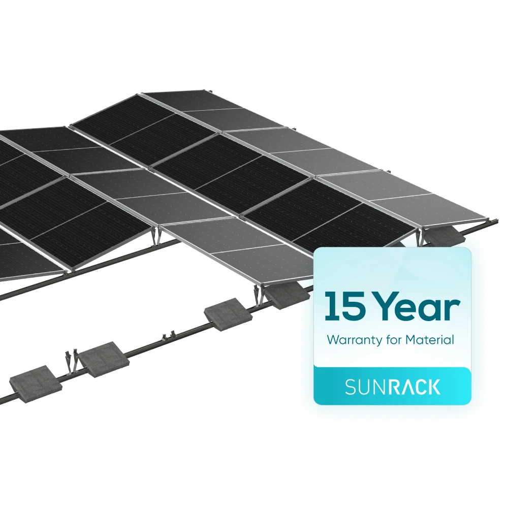 Sunrack легко установить солнечную балластную популярную систему монтажа на крышу оптовая цена