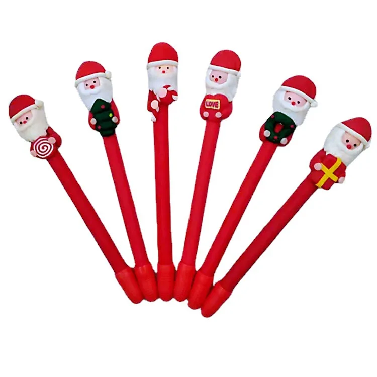 NEW Cartoon Christmas Snowman Character Cute Ball Point Polymer Clay Ball pen