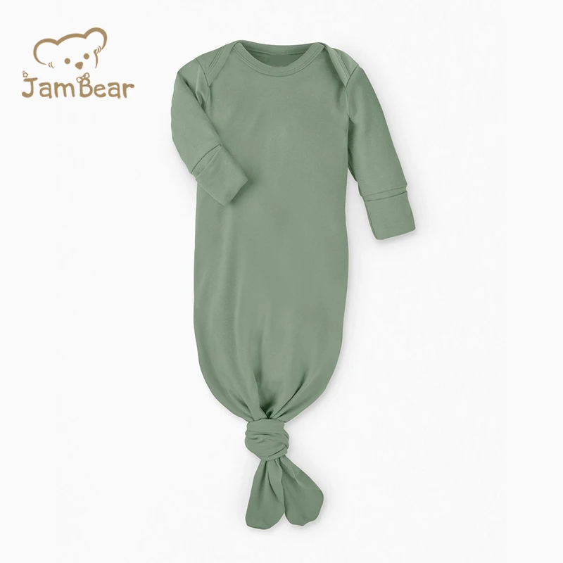 Халат JamBear для новорожденных девочек одеяло детский спальный мешок из органического хлопка экологичные Детские наряды с узлом