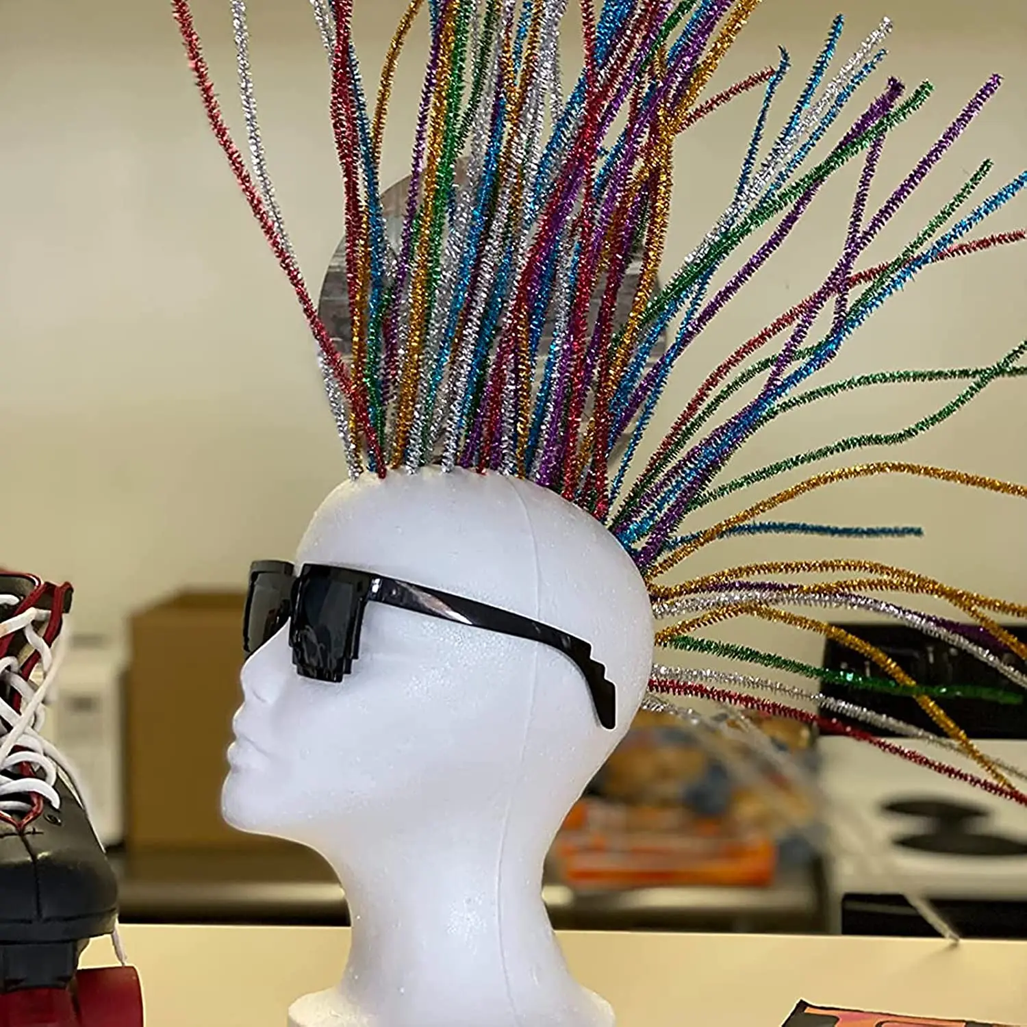 Styrofoam Wig Head, Female Foam Mannequin Head Stand and Holder for Style