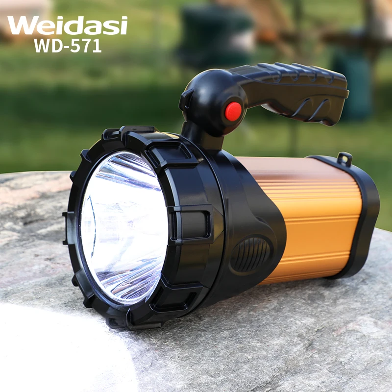 High power torch rechargeable LED searchlight handheld portable emergency light for outdoor