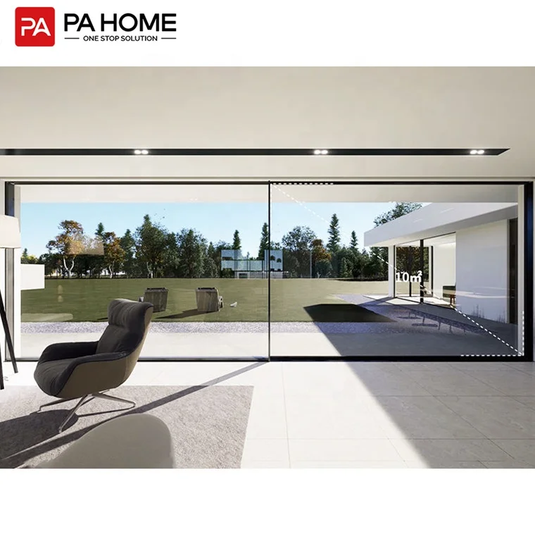 PA house design glazing glass black aluminum frame wooden windows