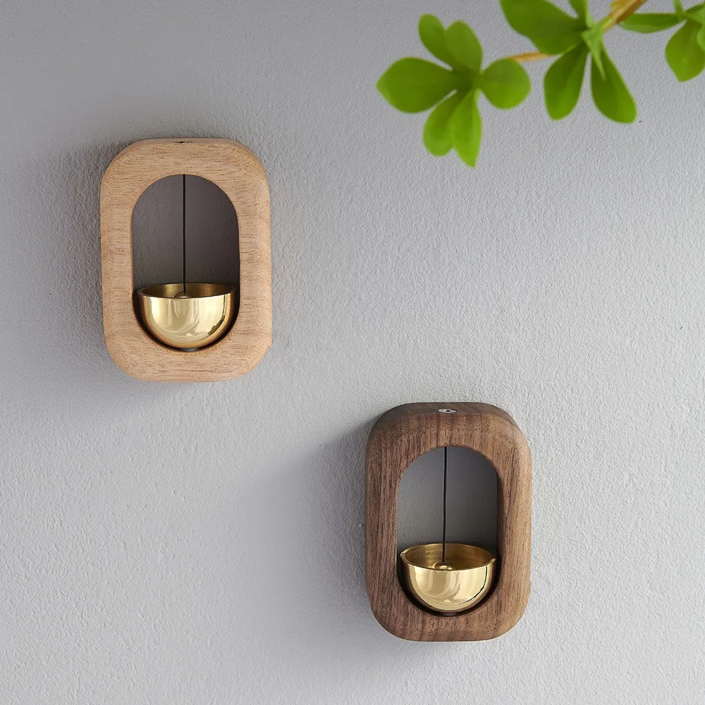 Suction door wind chime pure copper magnetic suction door bell refrigerator sticker gift door open reminder long ride bells