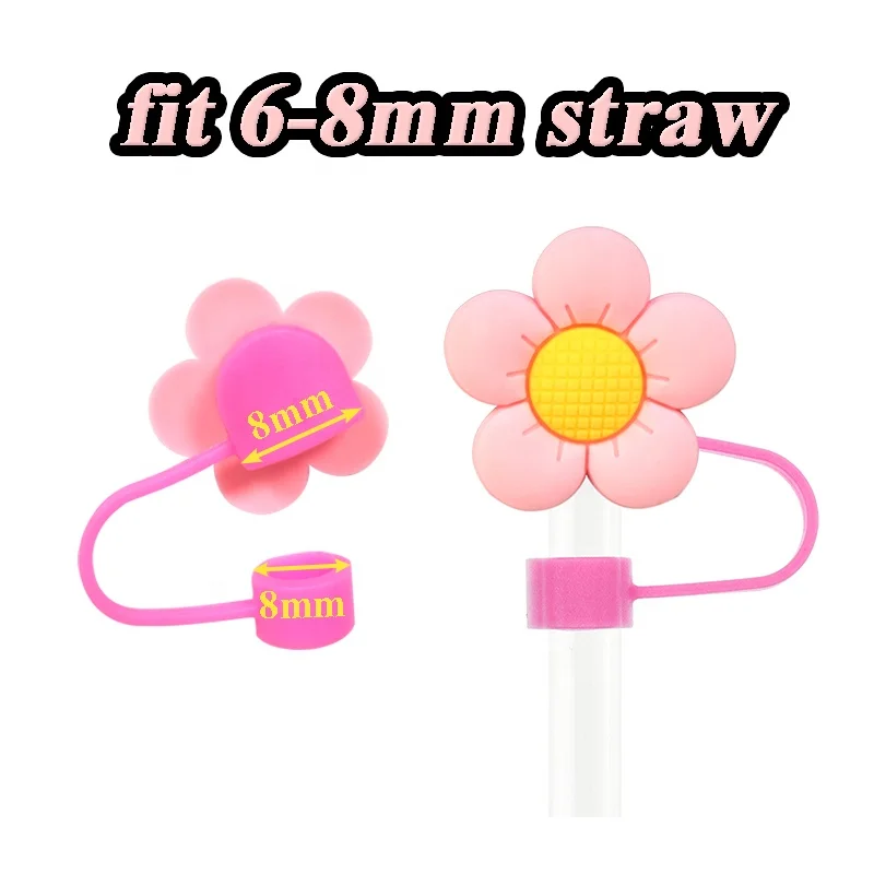 2023 new arrival straw toppers for tumbers wholesale silicone straw dust toppers bee straw charms toppers for drinking deco