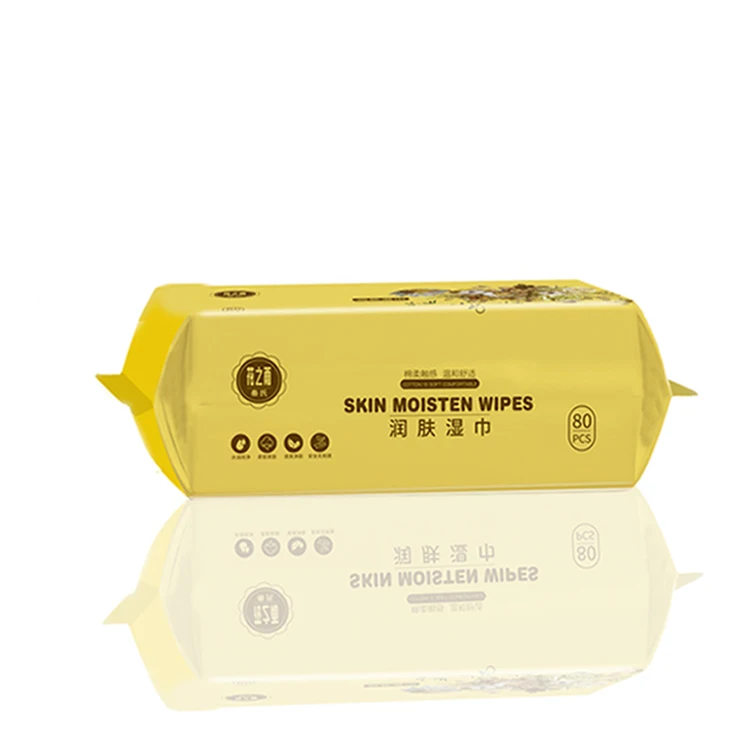 Cleaning Wet Wipes for Adult Spunlace Material Soft Wet Wipes Factory Cheap OEM Sample Free Wipes Box Eco-friendly ISO Feminine