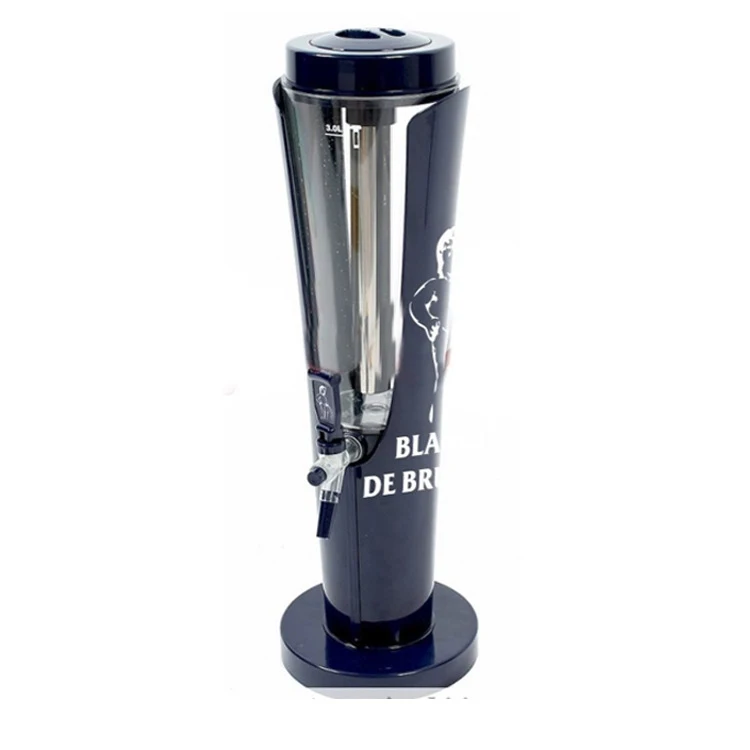Home Bar Accessories LED Lighted Bar Juice Drink BeverageBeer Tower With Ice Tube Beer and Wine Dispenser Beer Tower 3l 2l 1.5l