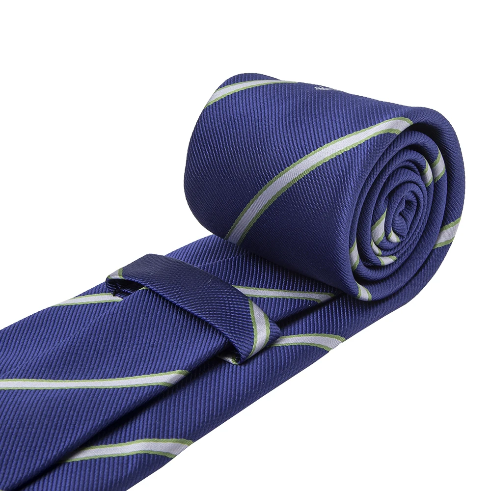 100% Polyester Woven Neck Tie with Custom Logo below Knot Mark Located-Reasonable Price Polyester Tie