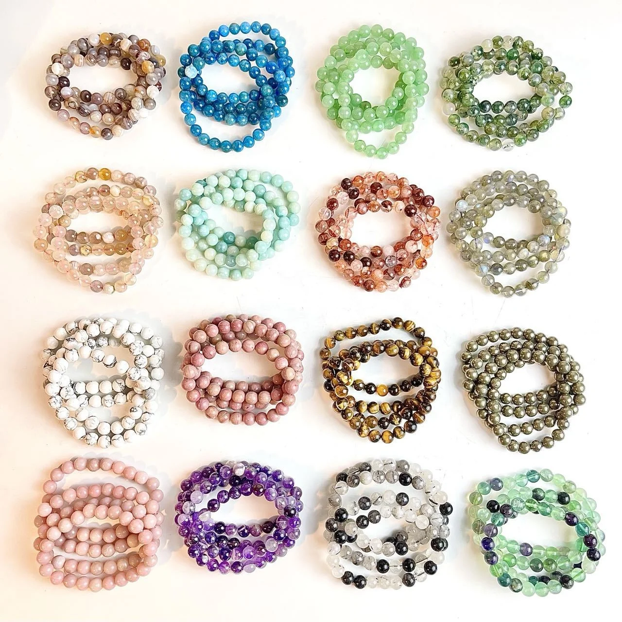 Loose Home Roundel Clear 8mm Natural Quartz Healing Bracelets Stone Jewellery Crystal Bead Gemstone Crystal Bracelet for Gift