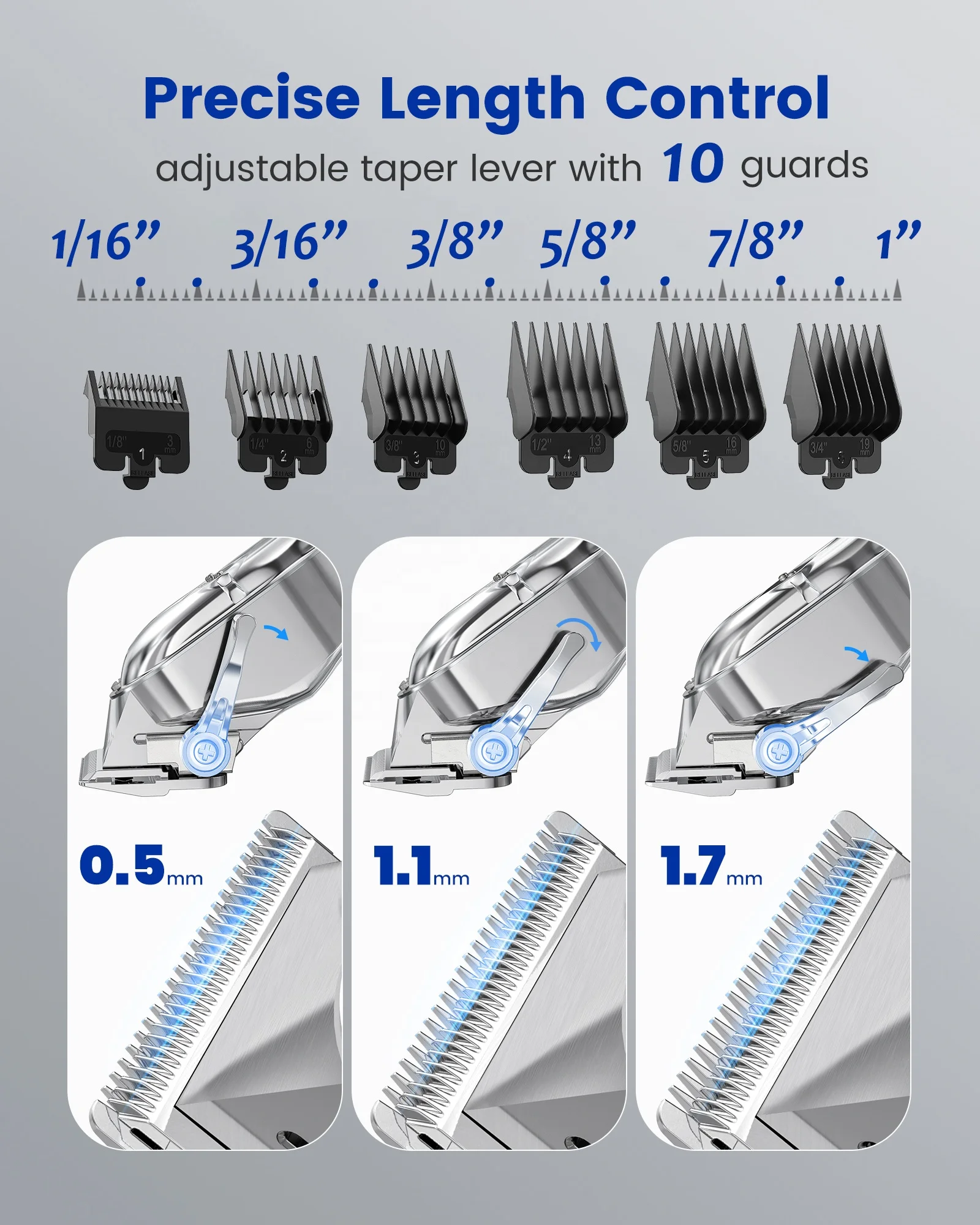 Glaker GL K11&I3F Silver Hair Trimmer Set for Men