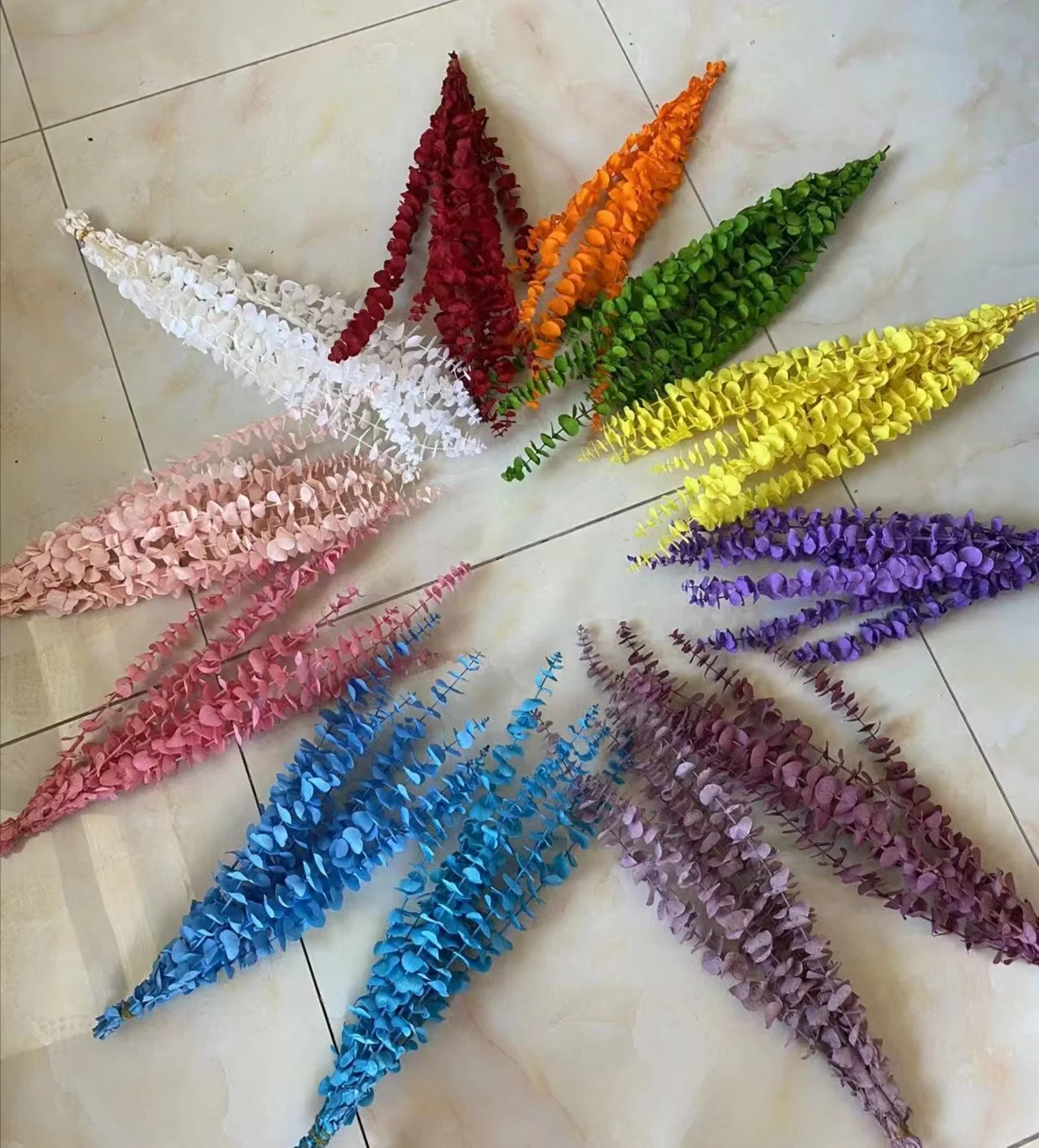 5-7Pcs Bleached Preserved Eucalyptus Leaves dried eucalyptus for Decorative Flowers & Wreaths Natural Flower