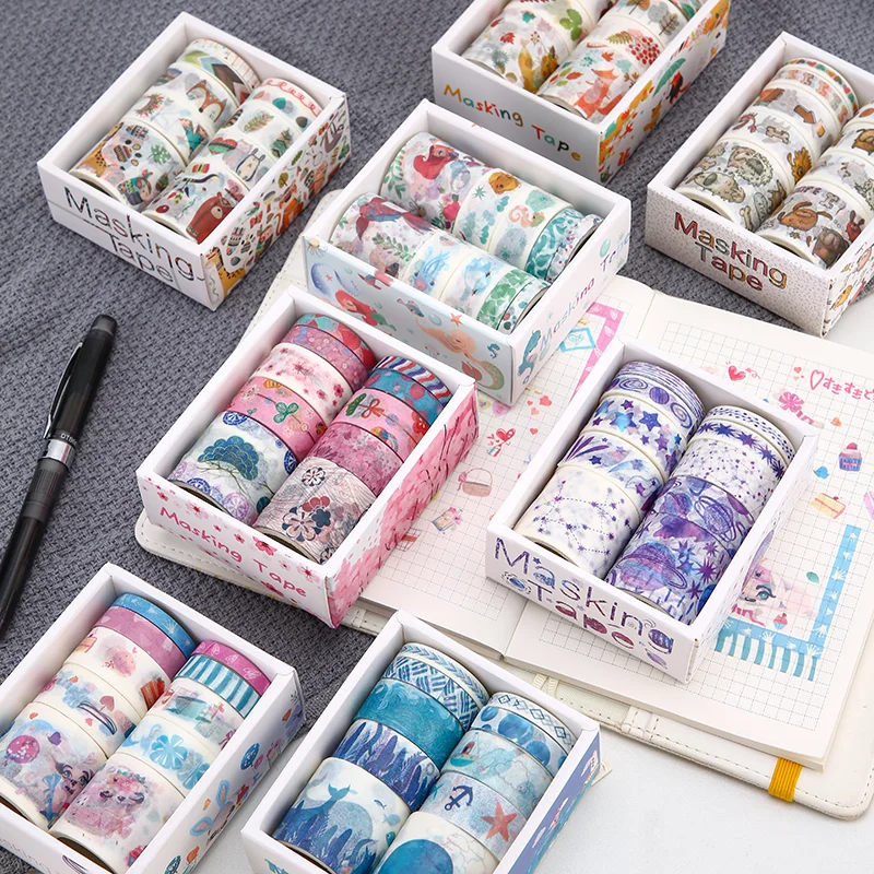 Custom Print Colored Decoration Adhesive Paper Masking Washi Tapes New Styles Washi Tape