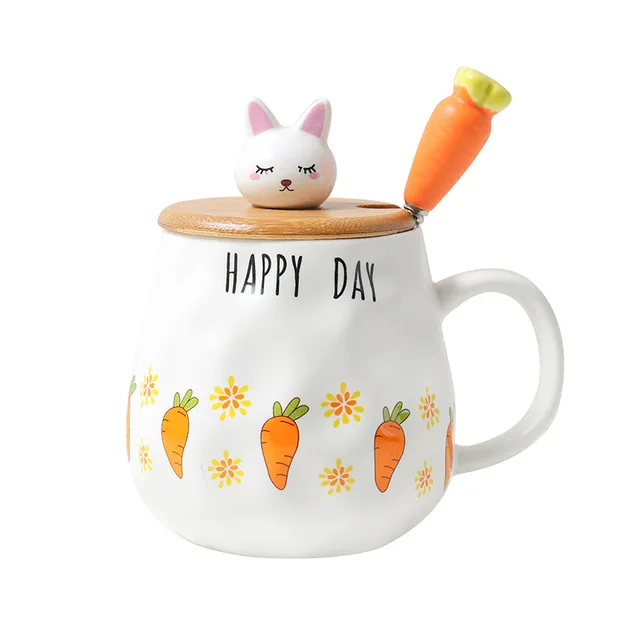 High quality  customize ceramics cartoon coffee easter mug gift items for children