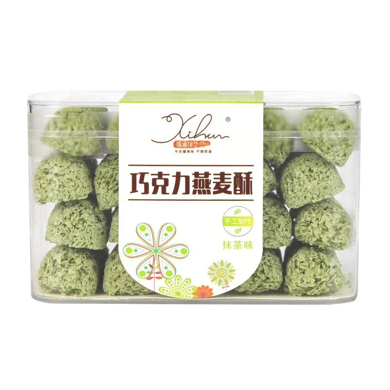 Хрустящая овсянка со вкусом маття, сменная пища для завтрака, питательные Кондитерские снэки