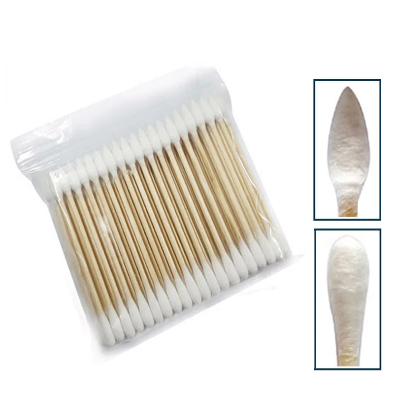 
Wooden Stick Fine Tip Cotton Buds Tattoo Applicator 