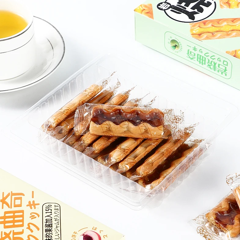 Sandwich biscuit stuffed sweet cookies burned berry tart jam biscuits cheap produits 105g/box