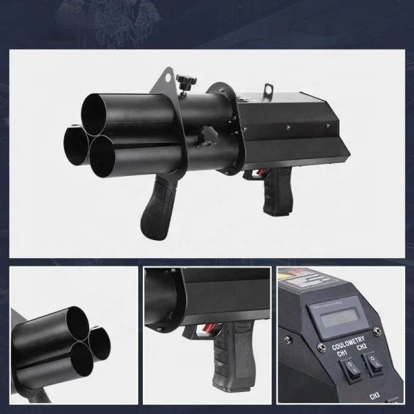 3 Shot Stage Confetti Machine Aluminum Electric Wedding Confetti Cannon Shooter