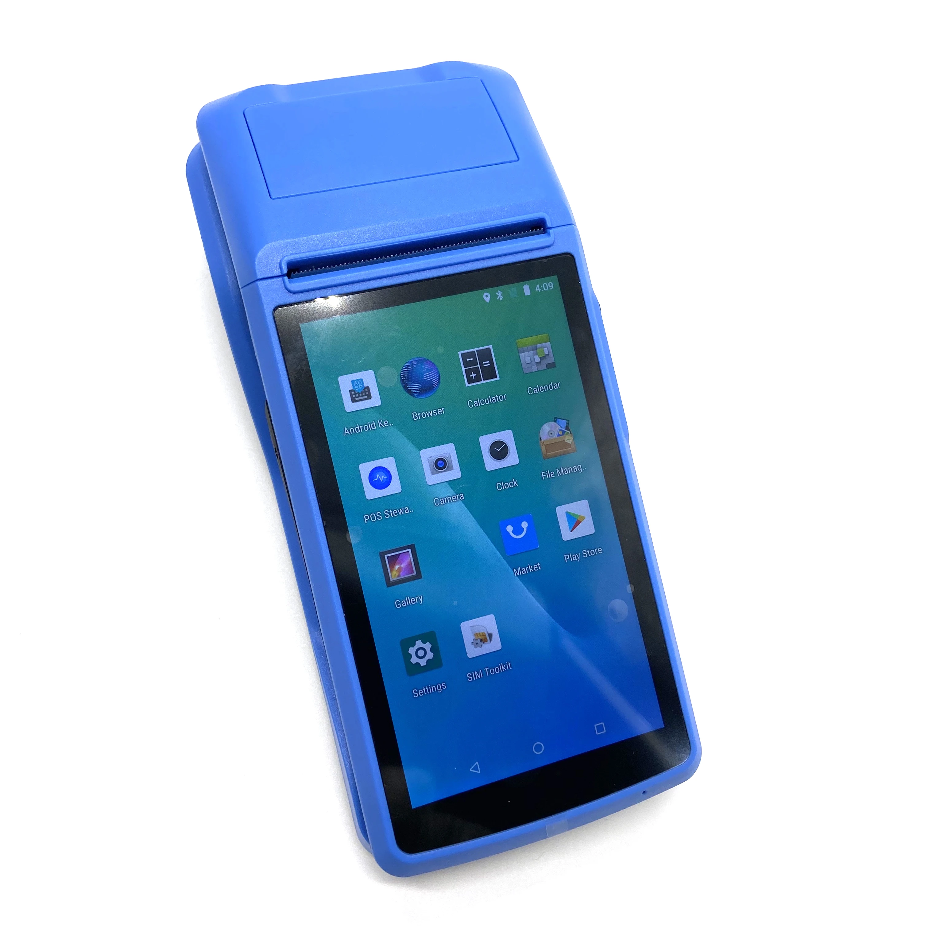 3G Handheld POS Touch Screen All-in-one Terminal with Charging Base Support NFC Android 8.1 Blue tooth