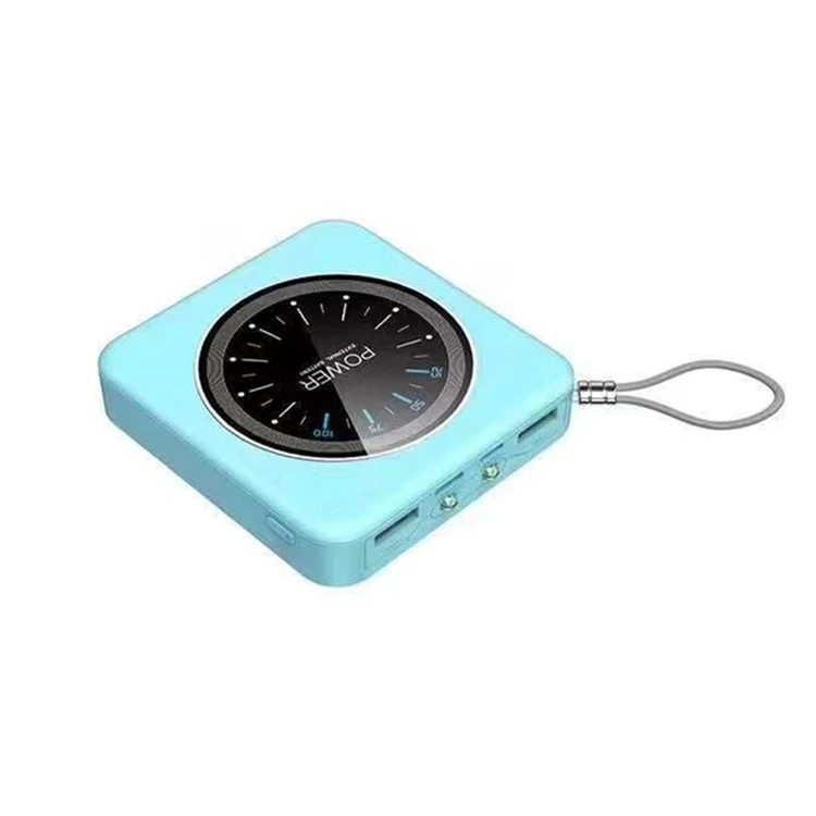new fashion clock design mini power bank 10000mAh Dual Usb Custom Logo powerbank 10000mah fast charging clock power bank