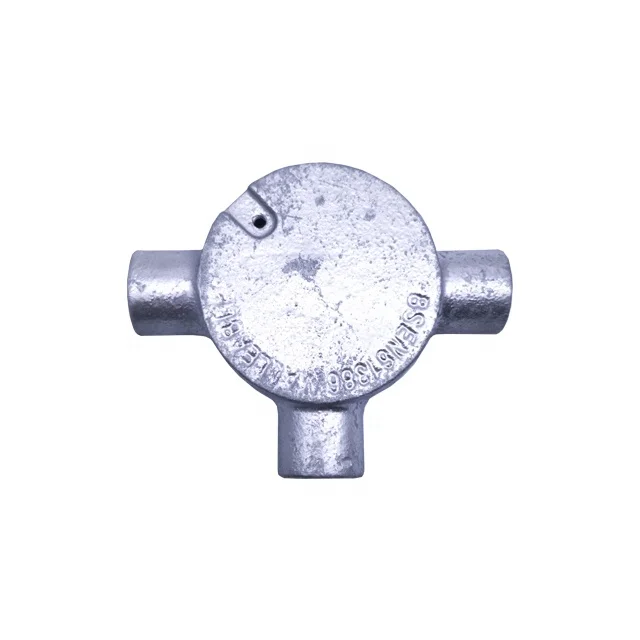 20mm Hot Dipped Galvanized Electrical Malleable Iron Conduit Tee Box