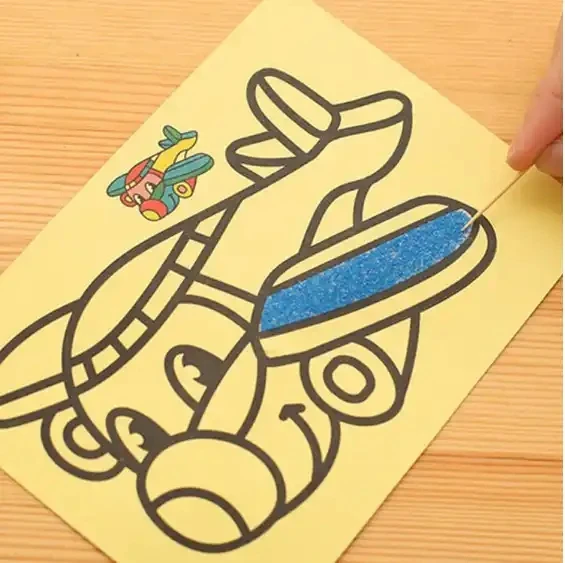 Colorful Sand Painting Pictures Kids DIY Crafts Early Educational Learning Creative Drawing Toys
