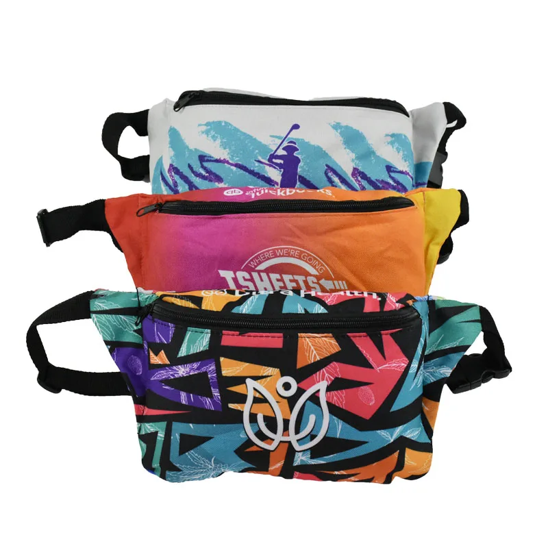 Wholesale Fanny Bag Sublimation Printing Waist Bag Custom Pretty Running Bag
