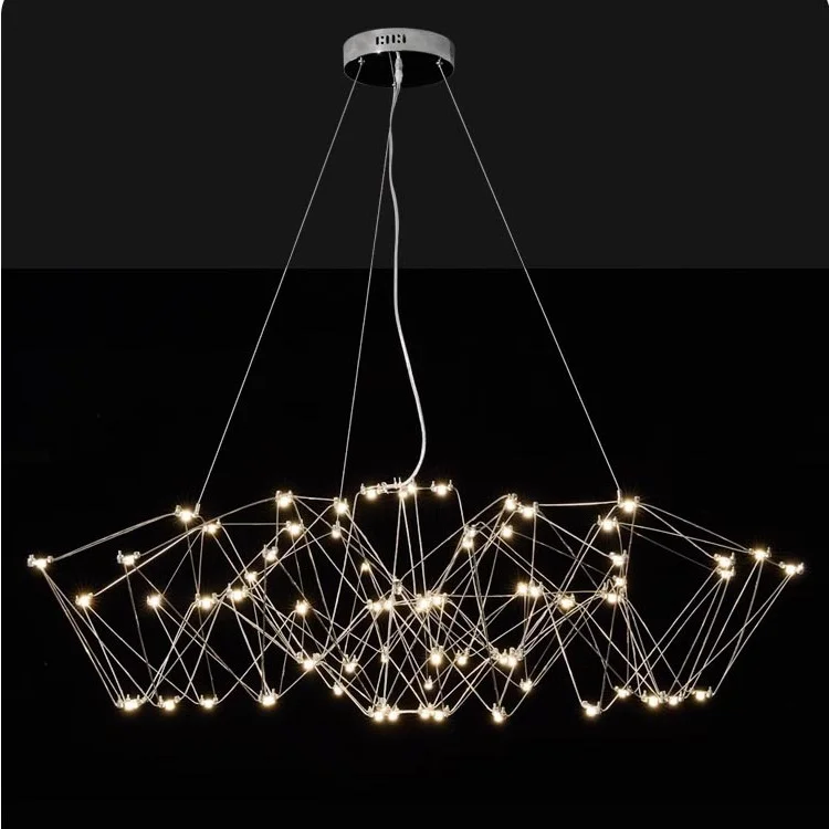 modern lighting pendant lamparas colgantes de techo hanging lighting waterfall villa dining room hotel  led chandelier