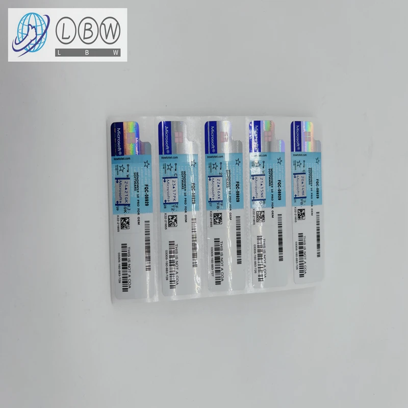 Оптовая продажа для Ms win 10 Professional Key Win Pro 10 64/32Bit COA sticker оригинальный window 10 pro