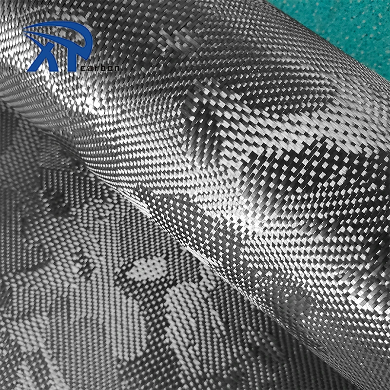 Yellow and Black Camouflage Jacquard Aramid Carbon Fiber Fabric color