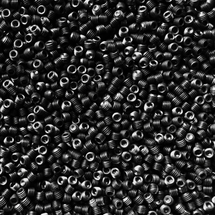 M2 M3 M4 M5 M6 M8 M10 M12 M14 M16 DIN916 12.9 Grade Fine Thread Black Oxide Hex Socket Grub Screws Set Screws with Cup Point